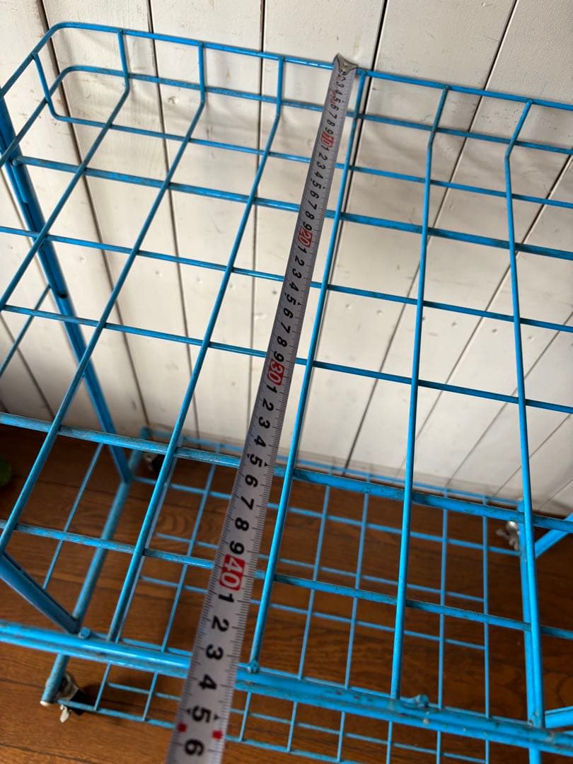 昭和レトロ サントリー　ビール　ワゴン キャスター付 店舗什器 スチールラック