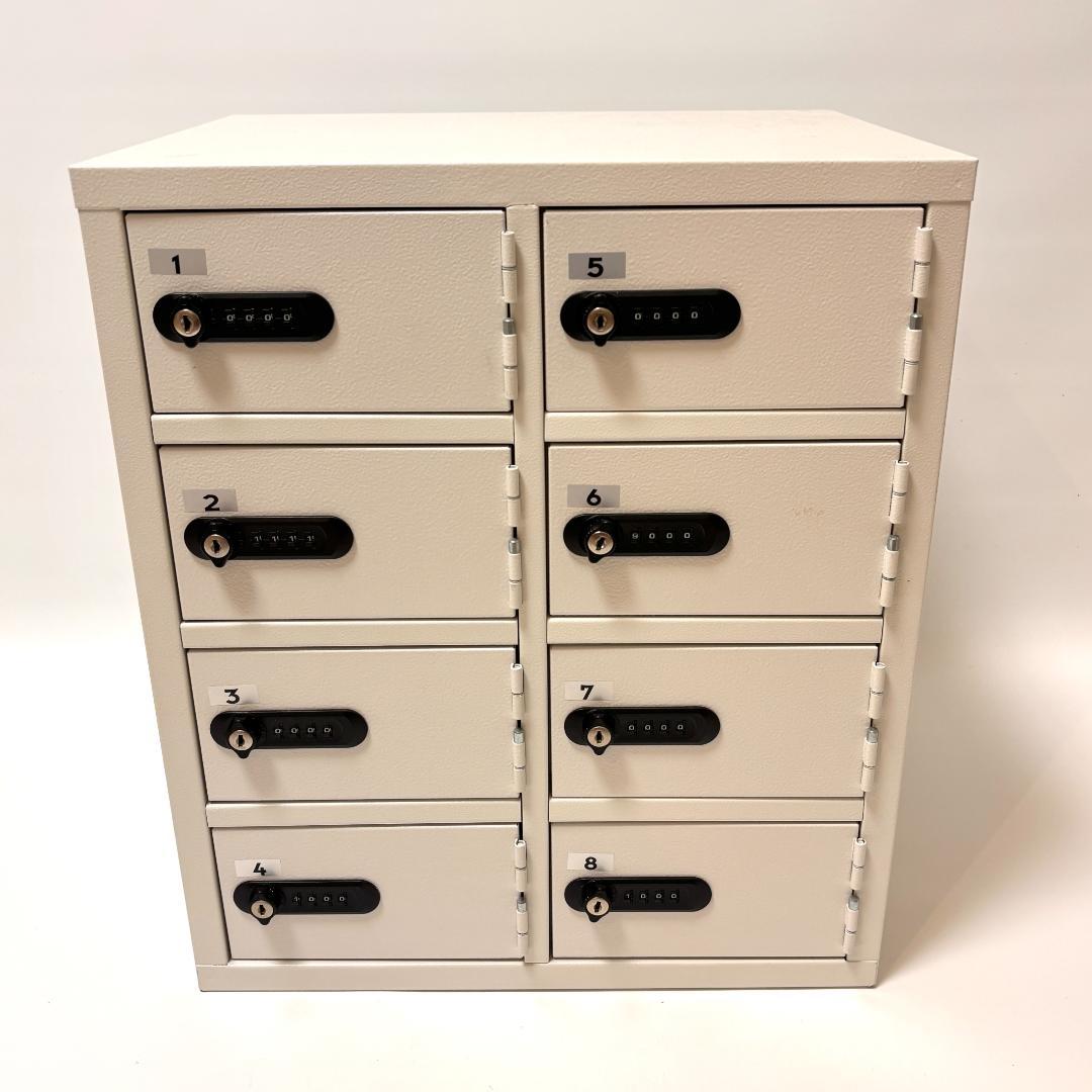 【美品】EIKO エーコー LK-308 貴重品保管庫 金庫 ロッカー 8人用