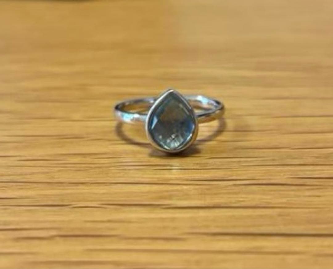 【最終価格】TAKANOリング　ブルートパーズ　12.5号K18ホワイトゴールド