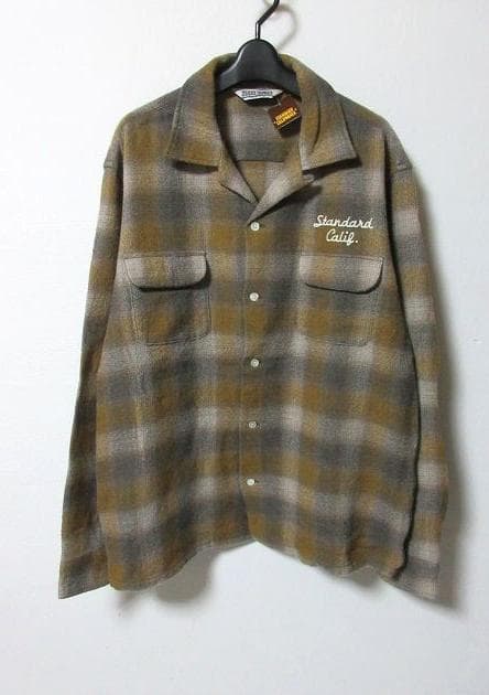 スタンダードカリフォルニア チェック ウール シャツ ブラウン