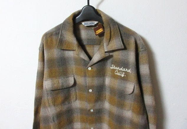 スタンダードカリフォルニア チェック ウール シャツ ブラウン