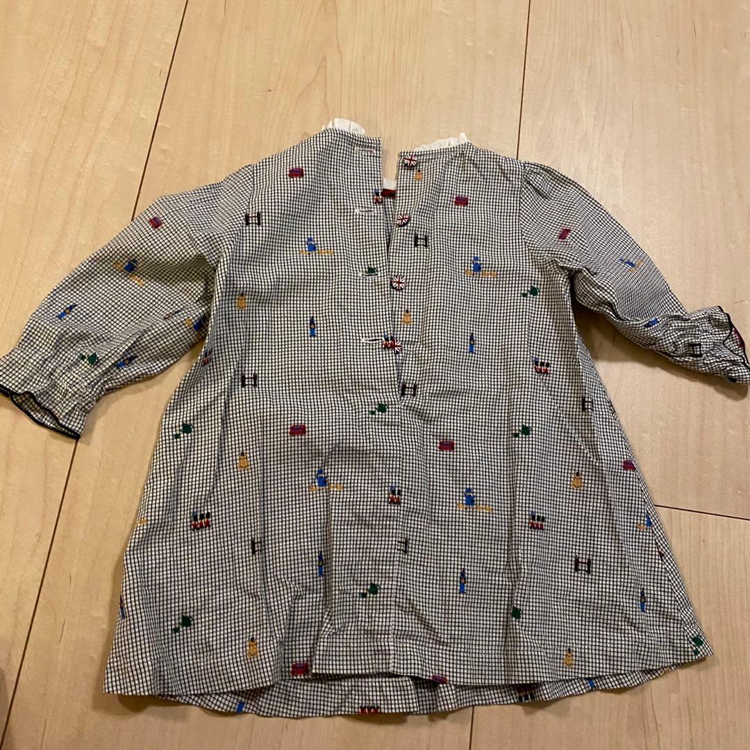 familiar ロンドン　ワンピース　靴下セット 80