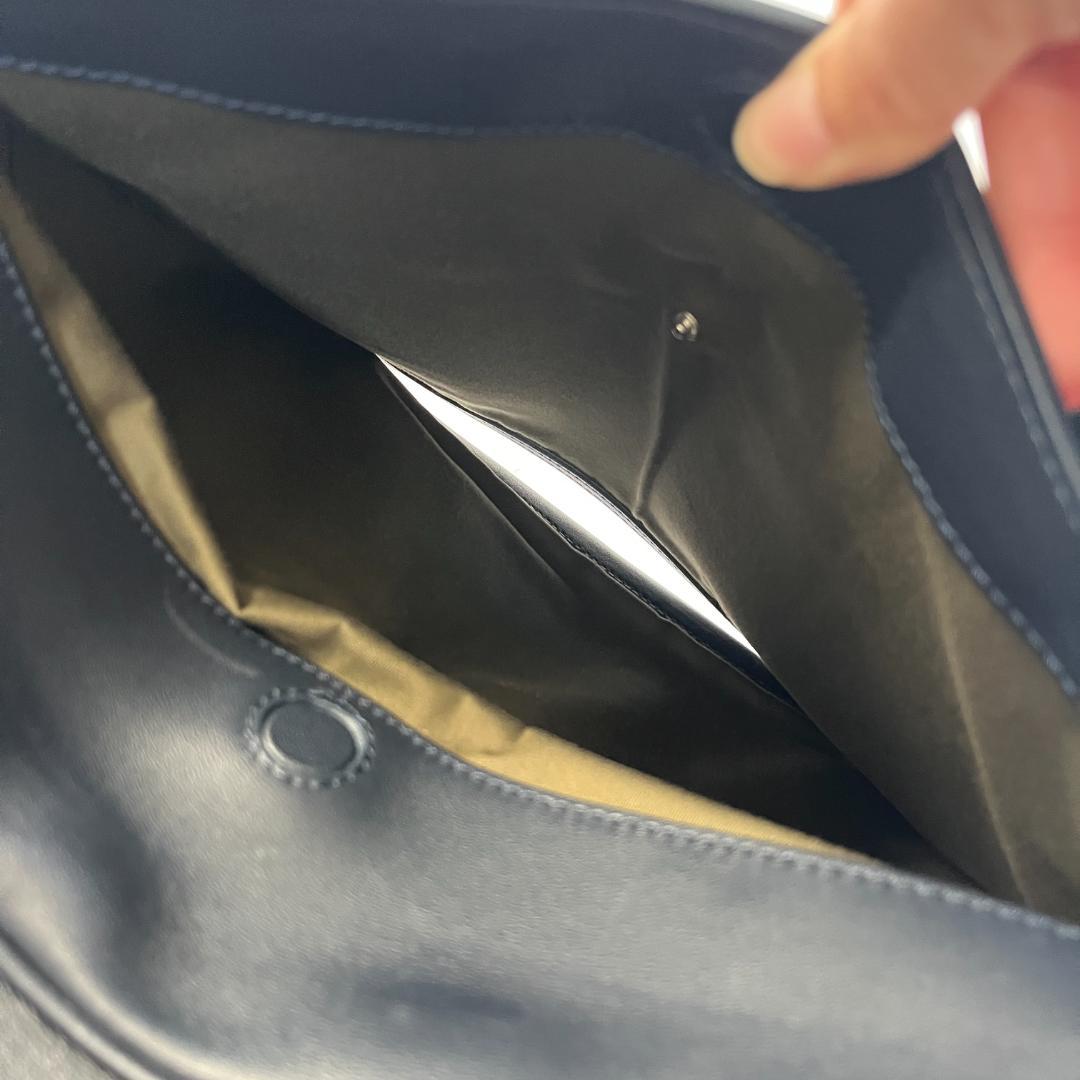 美品 ダンヒル ハムステッド 2way ブリーフケース レザー 上品 ネイビー