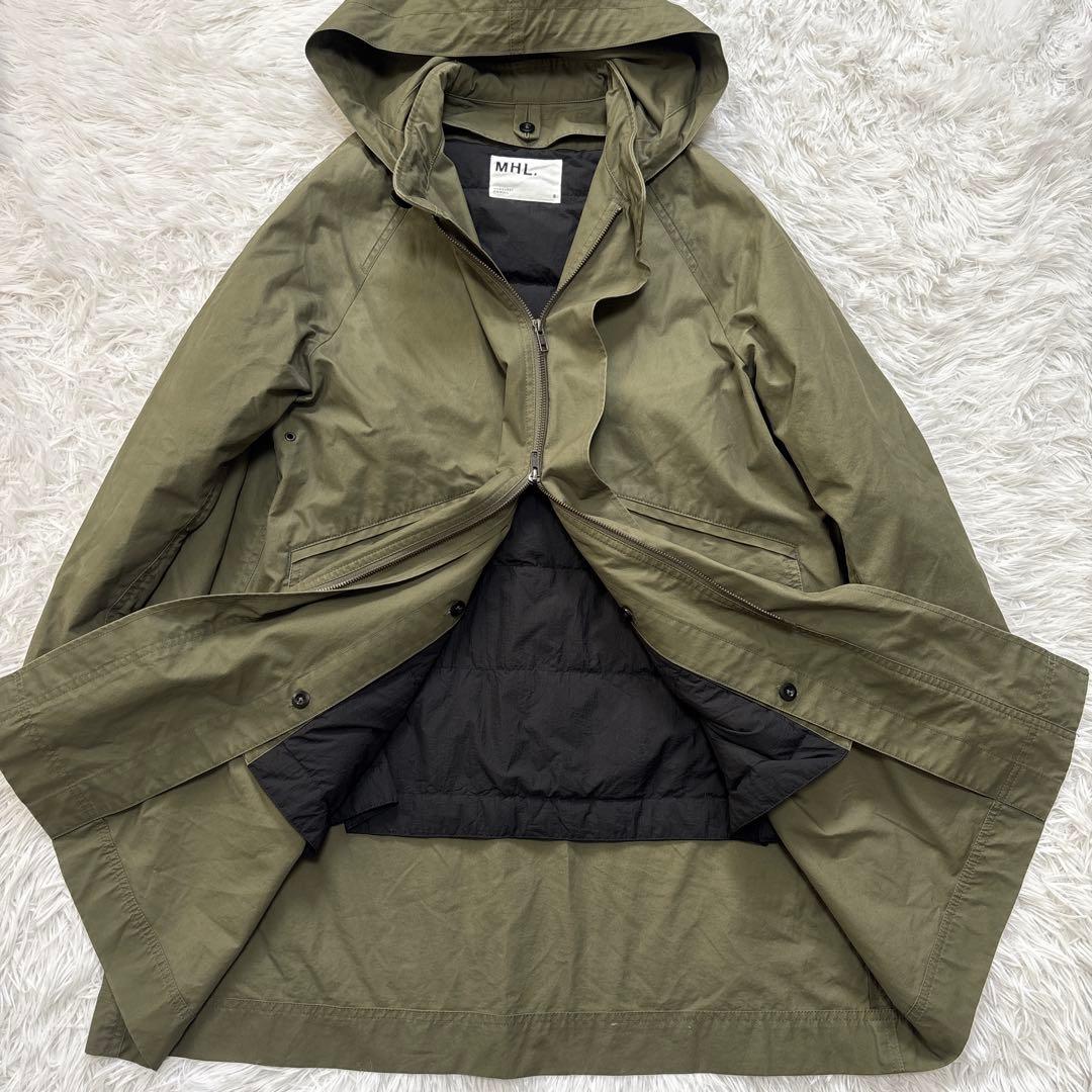 MHL.エムエイチエル ライナー付き モッズコート カーキ　L