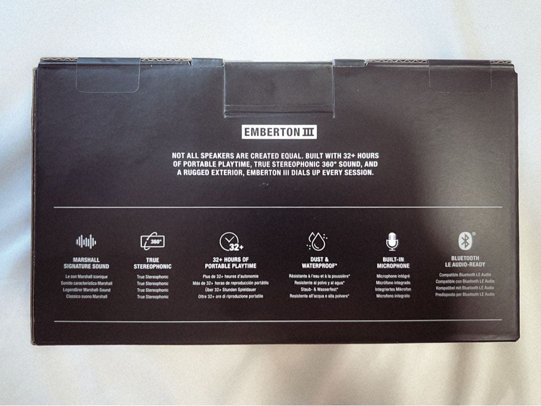 【新品・未使用】国内正規 Marshall Emberton III Black