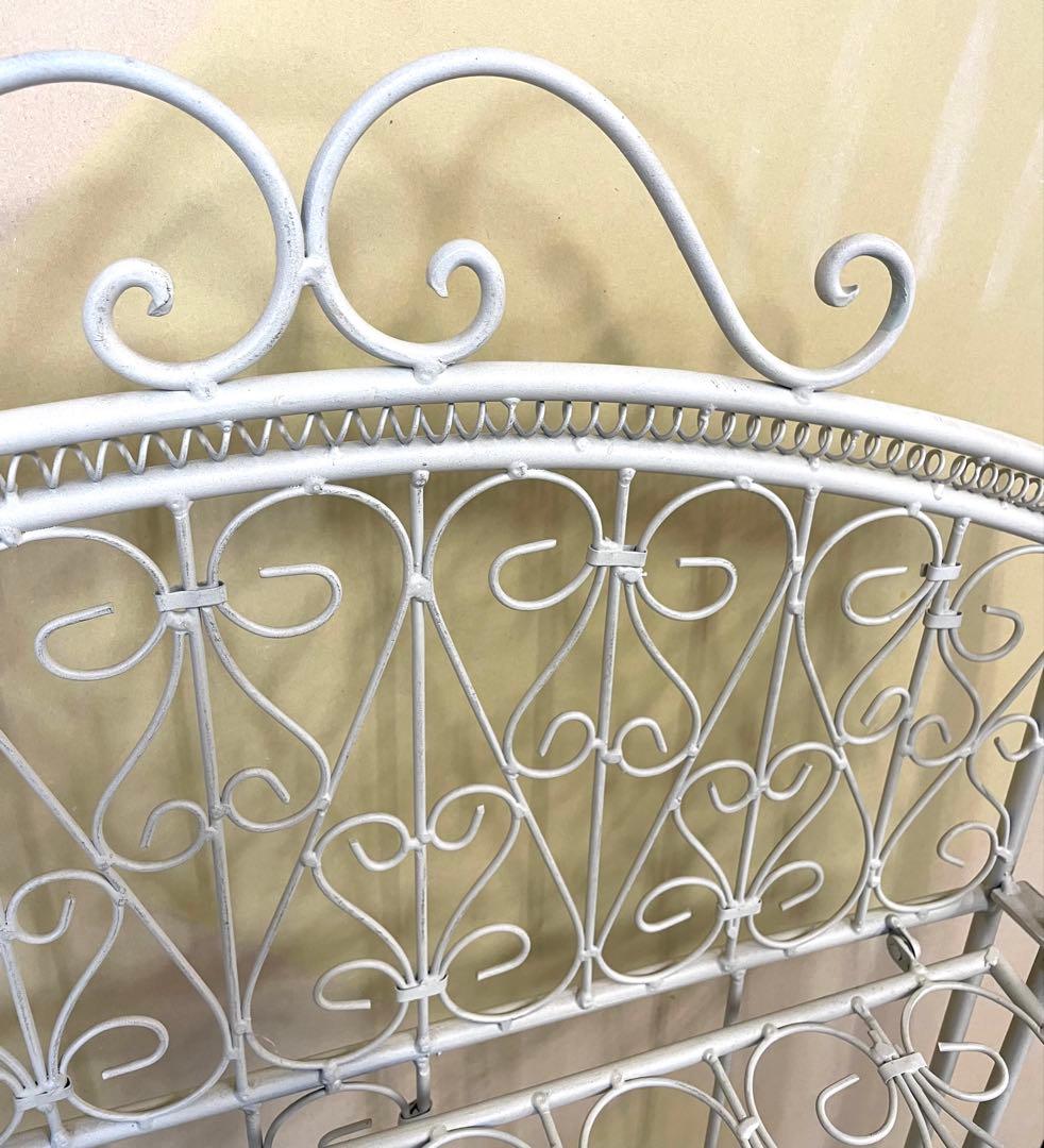 k*i様 アンティーク風 プランターラック 鉢ラック 折りたたみ アイボリー系