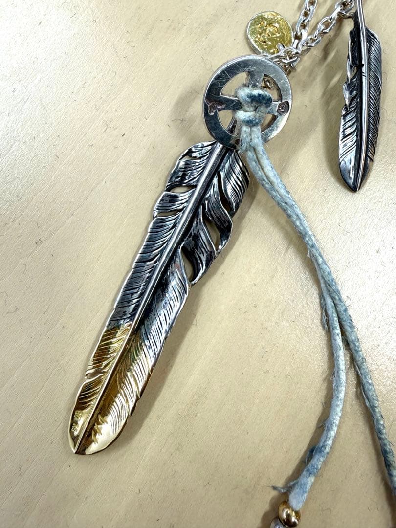 Motornewvintage 先金風切り特大フェザー　モトネックレストップのみ