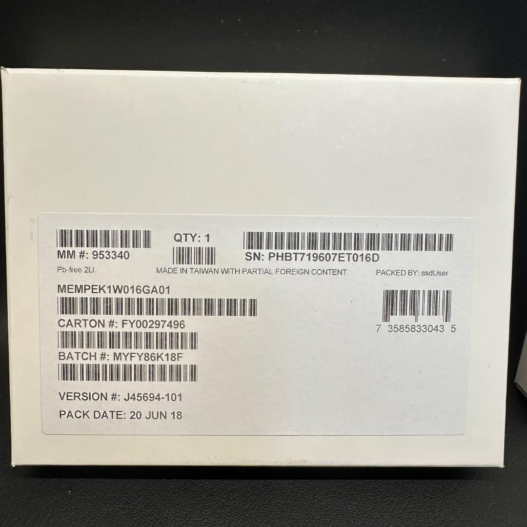 ♡Da右1042 未使用 Intel Optane memory 16GB 3点