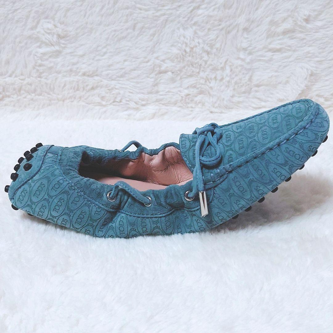 極美品 TOD'S トッズ スウェード モカシン ドライビングシューズ 38