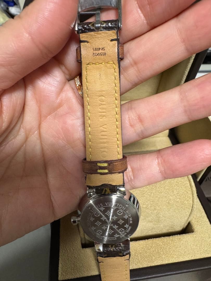 ルイヴィトン タンブール スリム Q12MG ダイヤ クォーツ レディース腕時計