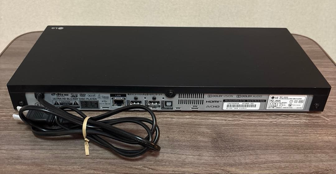 LG 4K ブルーレイプレーヤー UBK90 箱無し