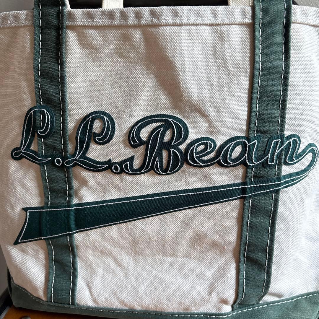 L.L.Bean ボートアンドトート トートバッグ　グリーン　ロゴ入り