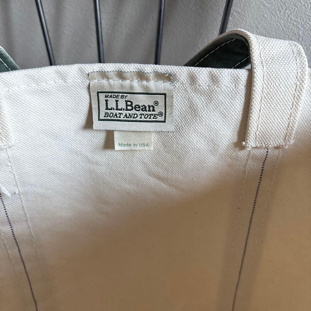 L.L.Bean ボートアンドトート トートバッグ　グリーン　ロゴ入り