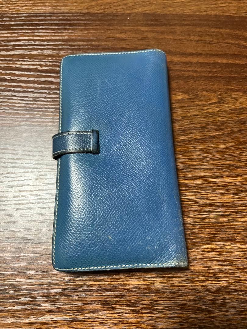 HERMES べアン スフレ 長財布 □G刻印 ブルージーン 2003年製