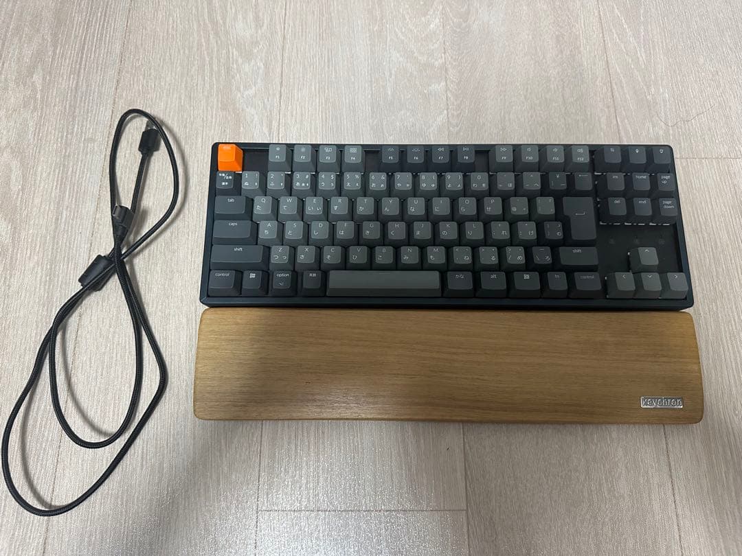 Keychron K8 ワイヤレスキーボード (JIS) 青軸+木製パームレスト