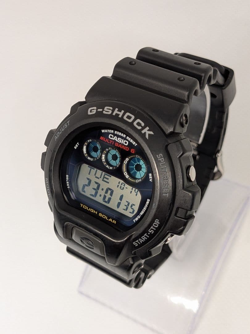 ガラス面キズなし★GW-6900-1 電波ソーラー ELバックライト