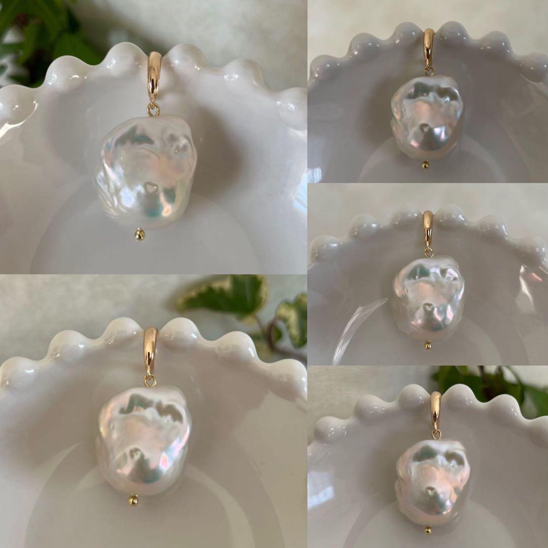 葉子様リクエスト5点まとめ商品　パールピアス　バロックパールペンダントトップ