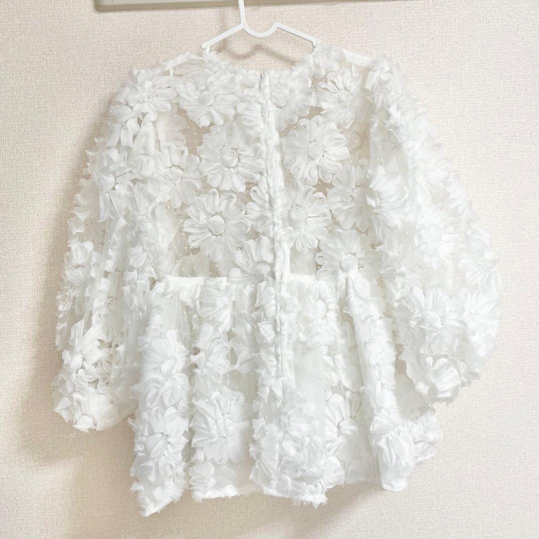 acka flower peplum blouse ブラウス