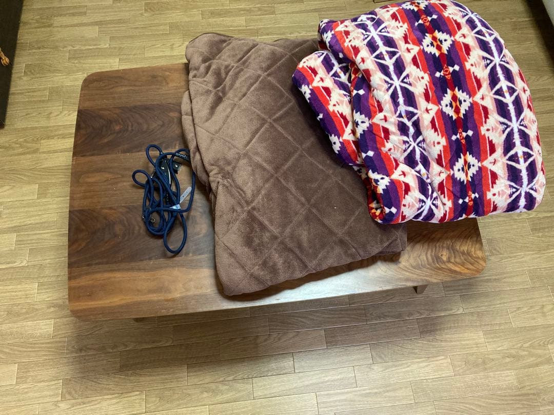 【暖房】こたつローテーブルセット74×103×39cm 木目調 ヒーター付