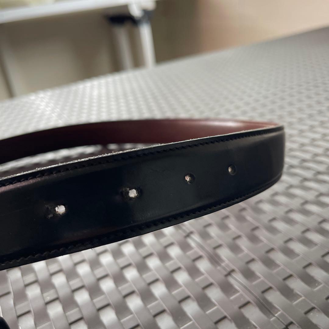 美品GUCCI 【ブラックレザー】【フォーマル（ドレス）ベルト】