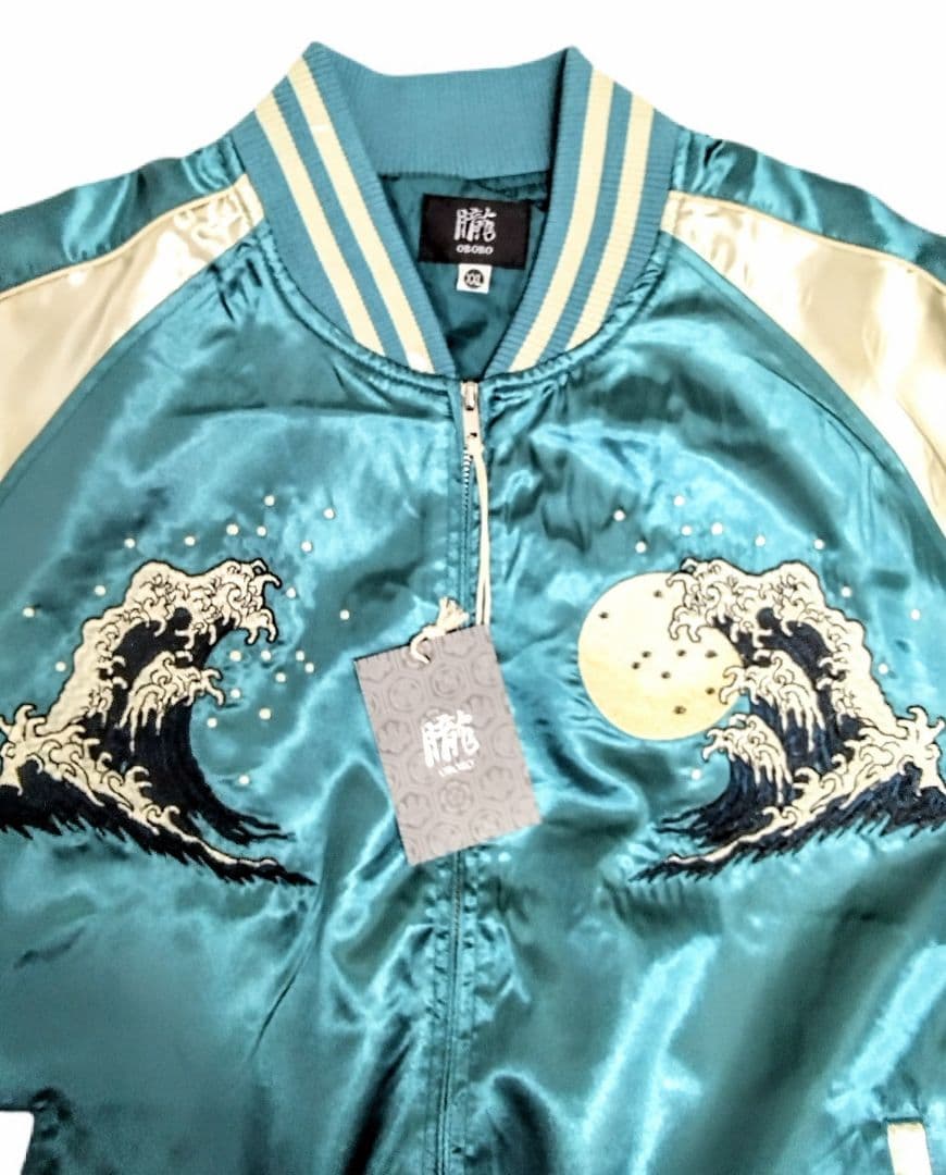 新品未使用タグ付　朧【おぼろ】歌舞伎柄スカジャン　3Ｌ