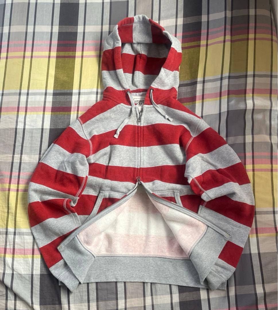 00s OLD UNIQLO ボーダー　ダブルジップパーカー　Cityboy