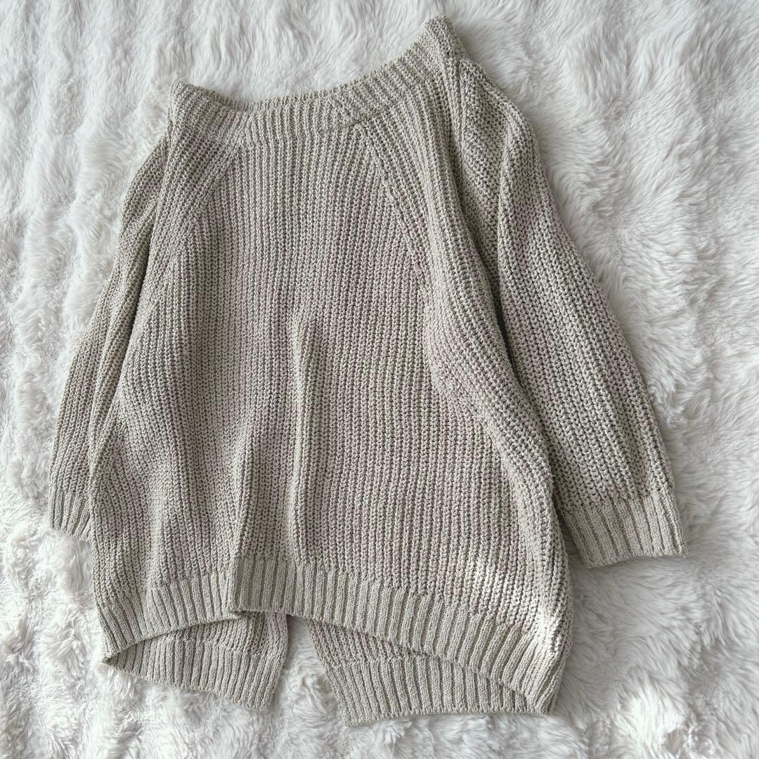 ドゥーズィエムクラス★Lily Linen アゼプルオーバー　シルク　麻　ニット