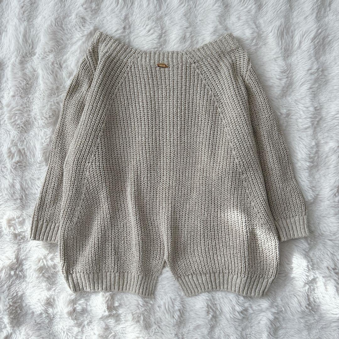 ドゥーズィエムクラス★Lily Linen アゼプルオーバー　シルク　麻　ニット