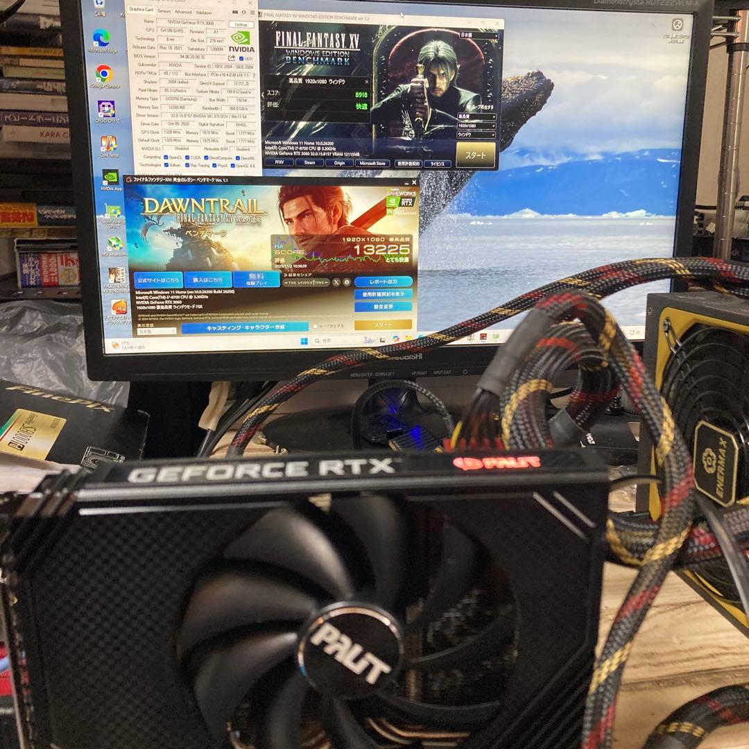 【動作品確認済み】Palit GeForce RTX 3060 12GB