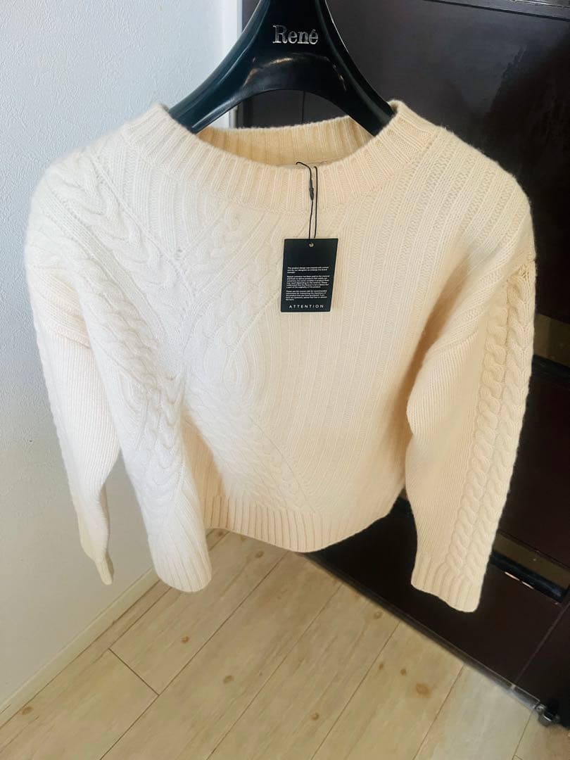 新品☆ ANAYI ウールカシミヤケーブルニットプルオーバー/セオリー、23区