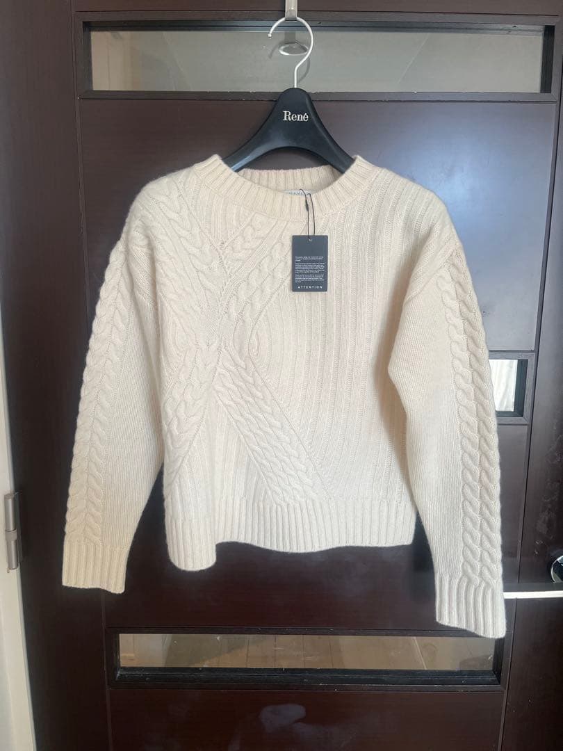 新品☆ ANAYI ウールカシミヤケーブルニットプルオーバー/セオリー、23区