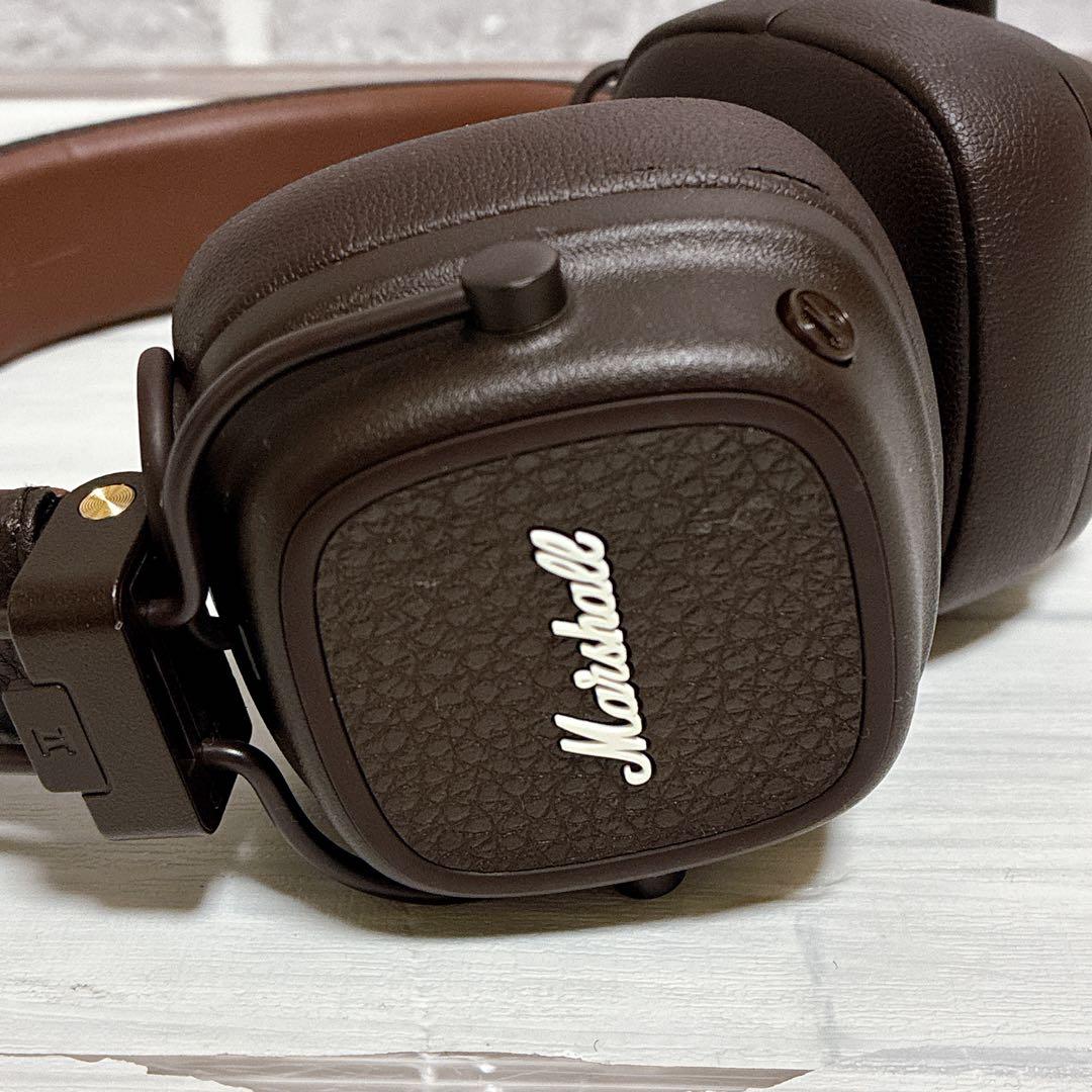 美品　Marshall Major V ワイヤレスヘッドフォン　ブラウン