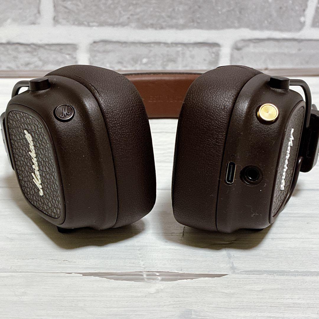 美品　Marshall Major V ワイヤレスヘッドフォン　ブラウン