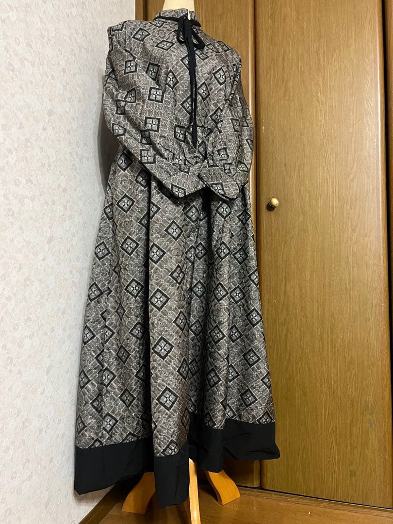 着物リメイクワンピース　 L〜L Lサイズ