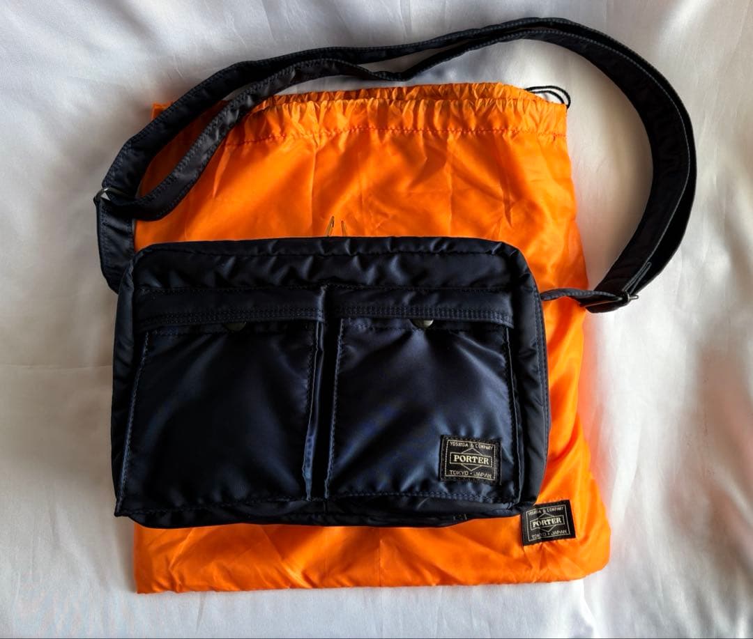 廃盤　美品　吉田カバン　ポーター　タンカー　ショルダーＳ　アイアンブルー