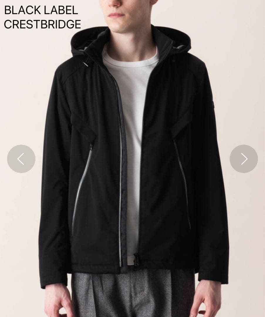 【未使用級】ブラックレーベルクレストブリッジ テクニカルジャージーシェルパーカー