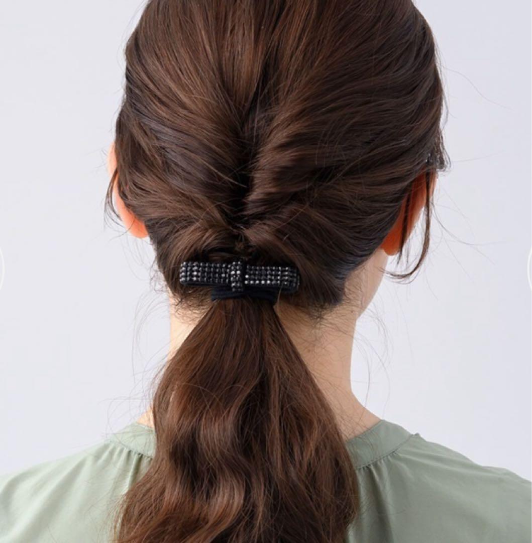 コンプレックスビズ クリスタルメッシュポニー おまけ付き ヘアゴム 黒 美品