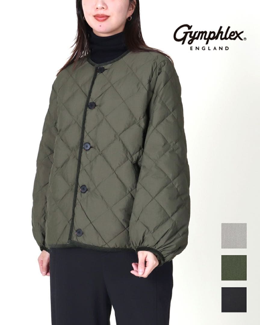 Gymphlex 14 キルティング ダウン パフスリーブジャケット WOMEN