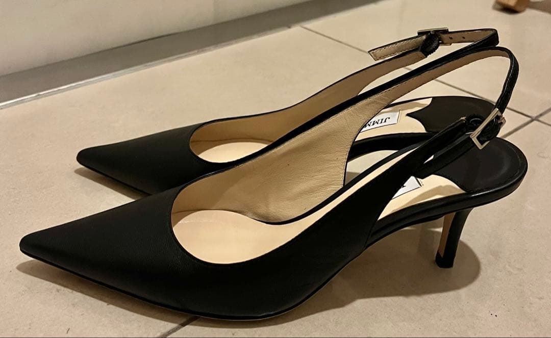 JIMMY CHOO 36(23cm)黒スリングバック6cmヒール　ジミーチュウ
