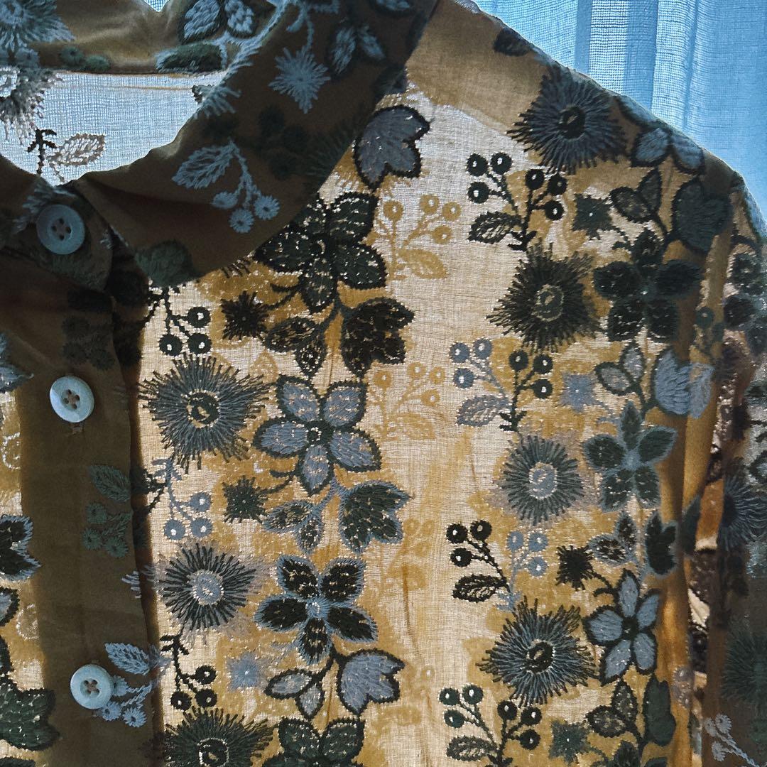 コットンハウスアヤ　花柄刺繍　シャツ　ブラウス　チュニック