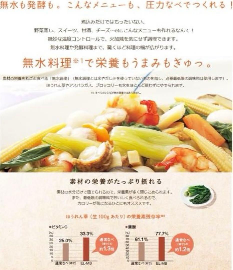 【新品未使用】象印　マホービン　自動圧力IH鍋　煮込み自慢　EL-MB30