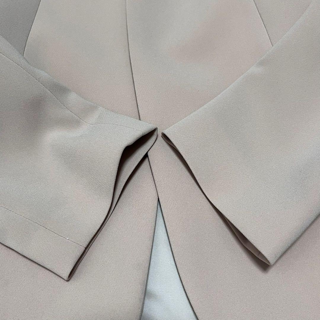 美品✨セオリー 現行 セットアップパンツスーツ ノーカラー 美ライン ベージュM