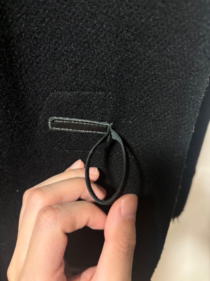 も*=様 y's ブラックダッフルコート ダメージ加工