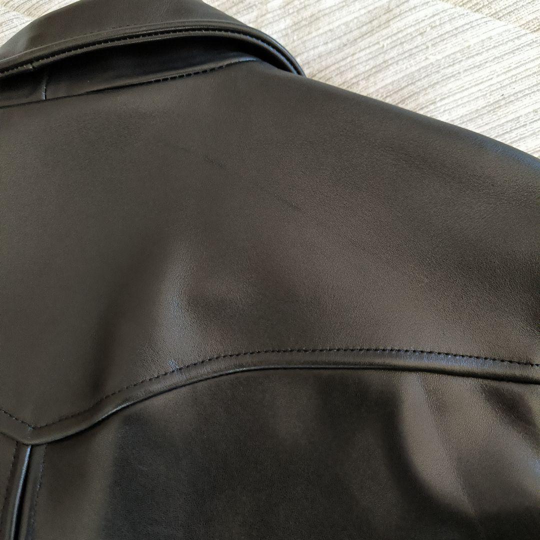 猫たちの父様向Cidu ブラック レザー シングルライダースジャケット Mサイズ