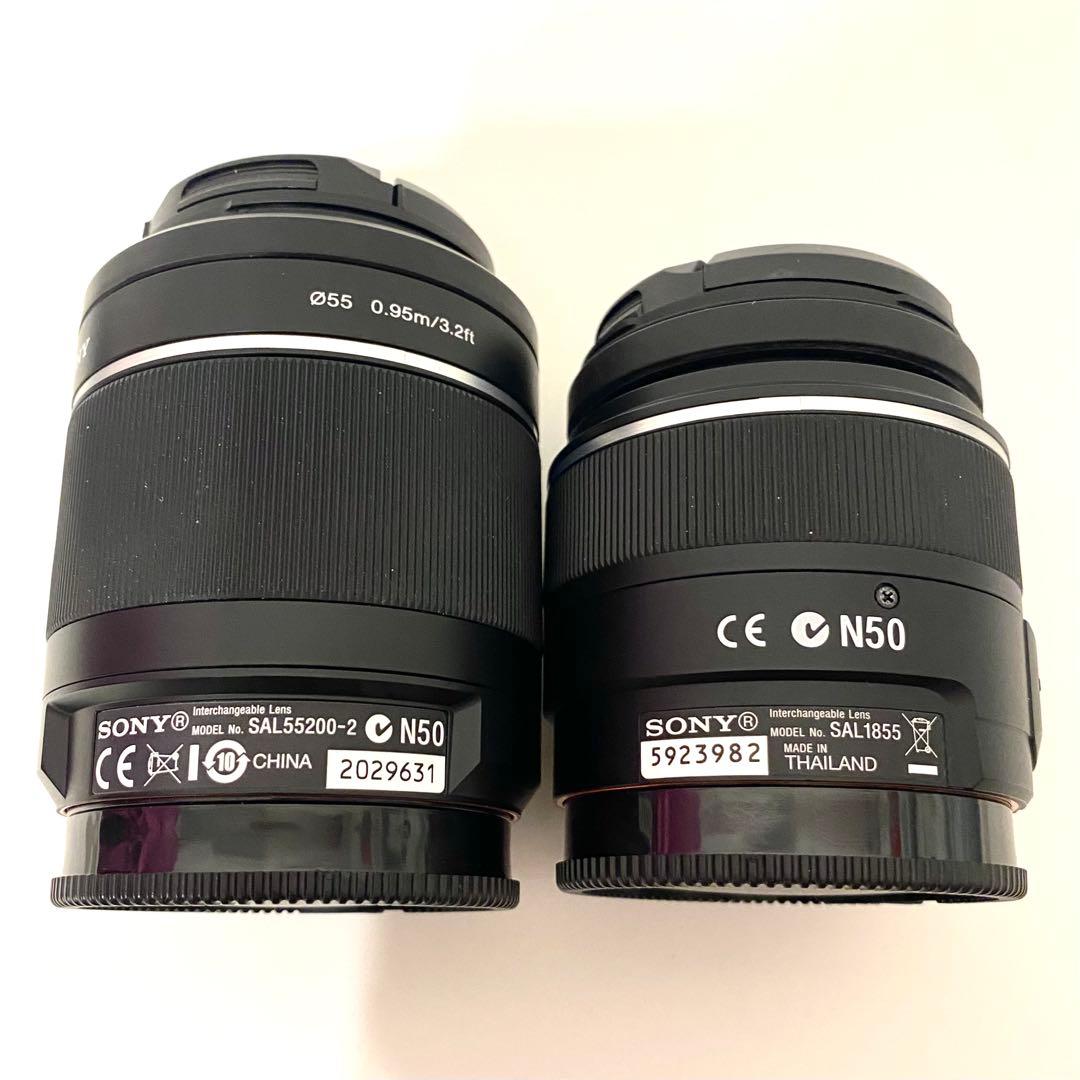 【極上品】SONY Wズームレンズセット SAL1855＋SAL55200-2
