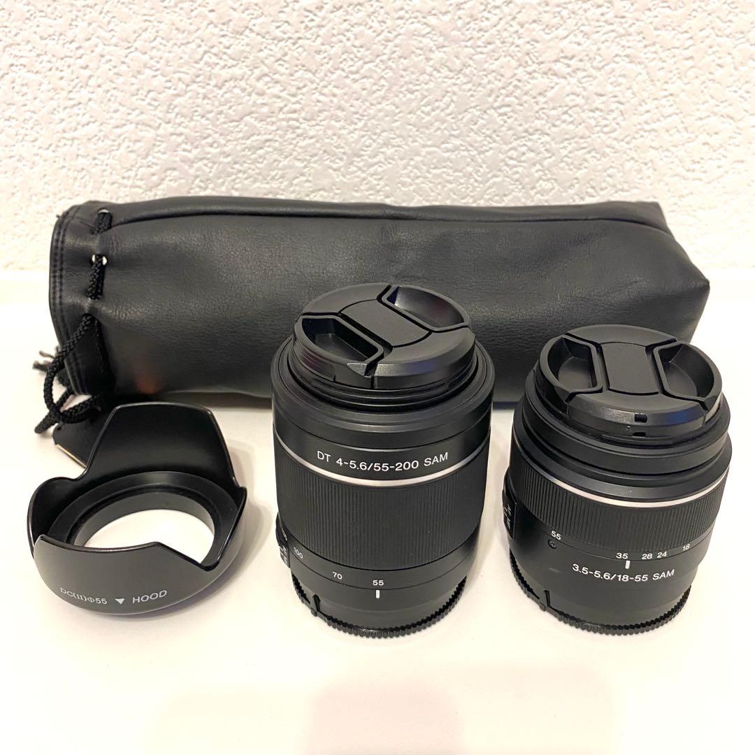 【極上品】SONY Wズームレンズセット SAL1855＋SAL55200-2