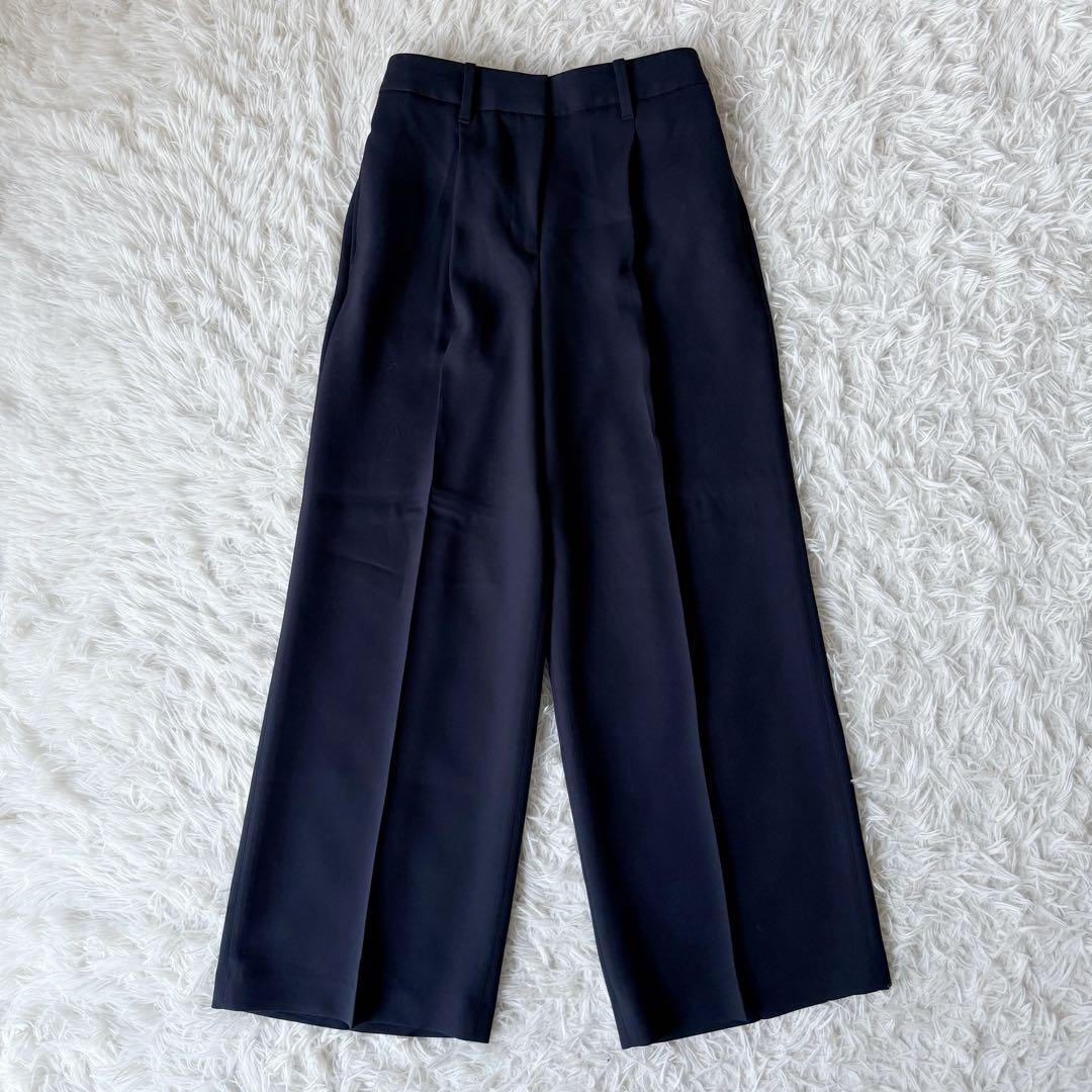 3点セット⭐︎PLST プラステ セットアップスーツ ノーカラー 洗濯可 ネイビー