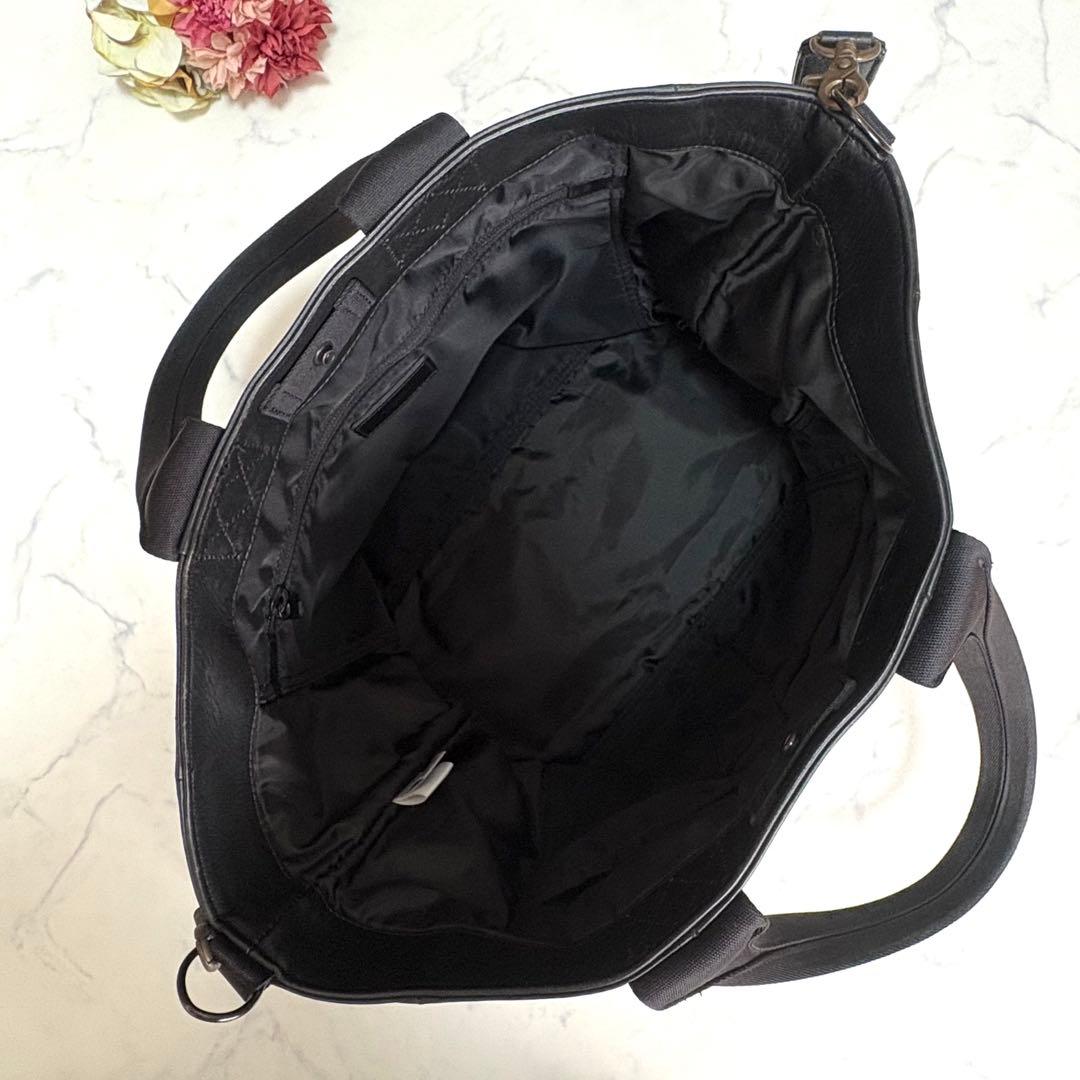 希少✨ポーター 2way ベース トートバッグ 肩掛け ブラック レザー A4