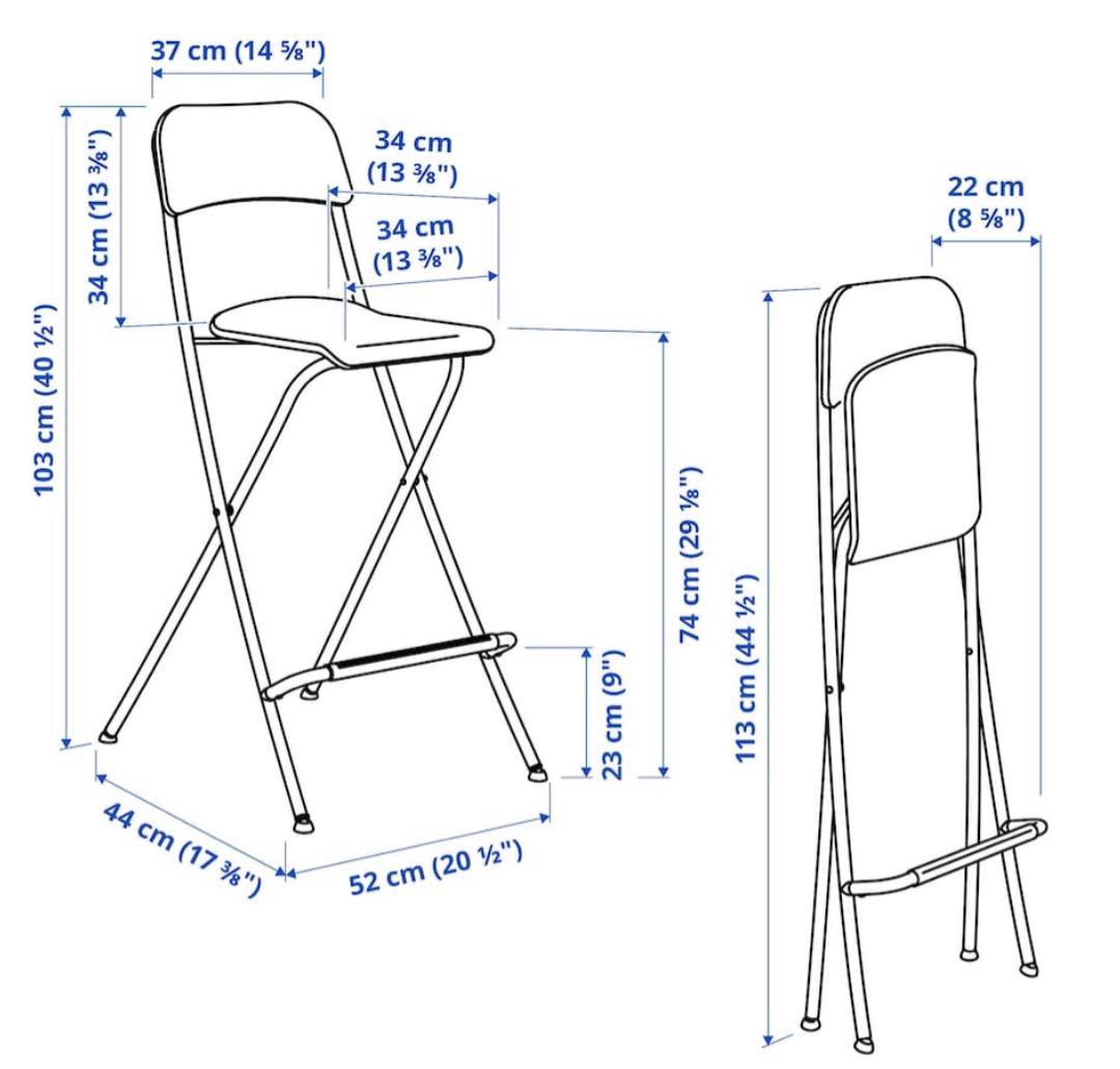 IKEA ハイチェア　FRANKLIN フランクリン　白　2脚セット