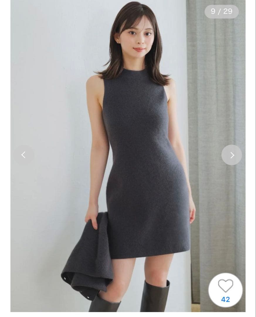 snidel ミニワンピース　ノースリーブ　ショートカーディガン　set